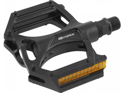pedály FORCE BMX hliníkové nevyměnitelné piny, črn