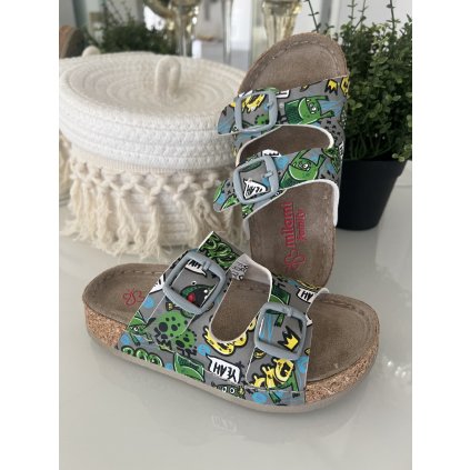 Zdravotné chlapčenské korkové šľapky - Mnohofarebné (Veľkosť 29)