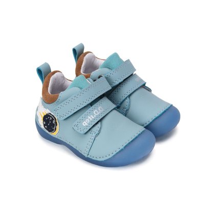 D.D.STEP chlapčenské celokožené topánky - Modrá (Veľkosť 23)