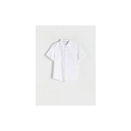 Chlapčenská košeľa s krátkym rukávom - Biela (Veľkosť 116)