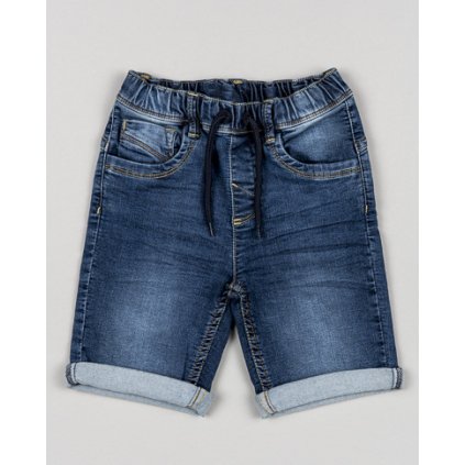 Chlapčenské riflové krátke nohavice na gumičku - Modrá (Veľkosť 152)