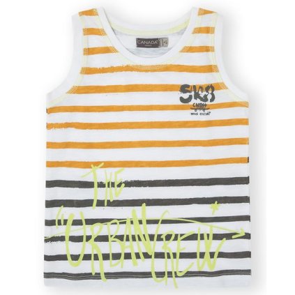 Chlapčenské tričko bez rukávov - Cream (Veľkosť 158)