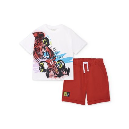 2 dielny letný chlapčenský set - Biela (Veľkosť 110)