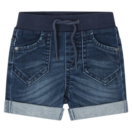 Chlapčenské riflové krátke nohavice na gumičku - Modrá (Veľkosť 92)