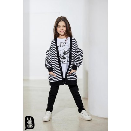 Dievčenský bavlnený sveter - Čierna (Veľkosť 104/110)