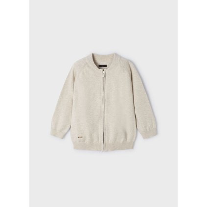 MAYORAL pletená chlapčenská mikina bez kapucne - Béžová (Veľkosť 104)