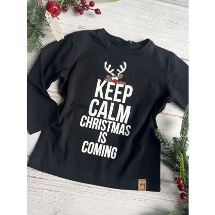 Chlapčenské tričko dlhý rukáv s potlačou - Čierna (Veľkosť 92/98)