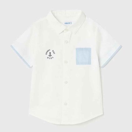 MAYORAL košeľa pre chlapcov - Biela (Veľkosť 74)