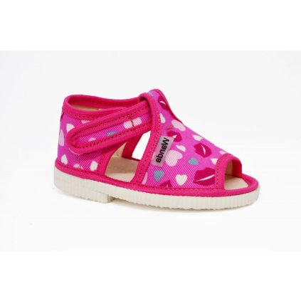 Dievčenské prezúvky WANDA ELIŠKA - Cyklámenová (Veľkosť 22)