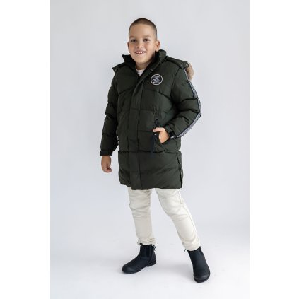 Chlapčenská zimná parka s kožušinkou (Veľkosť 164/170)