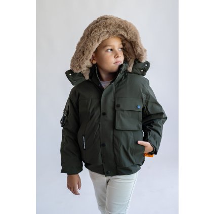 Chlapčenská zimná bunda s kapucňou (Veľkosť 146/152)