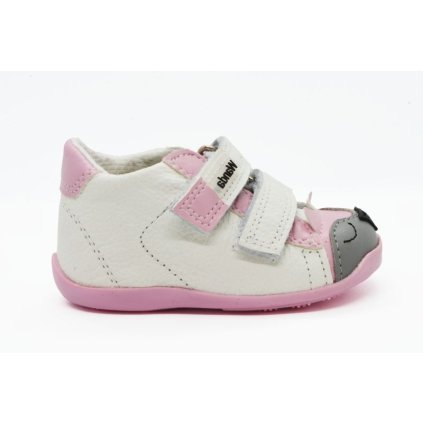 Celokožená obuv pre prvé kroky WANDA - Biela (Veľkosť 17)