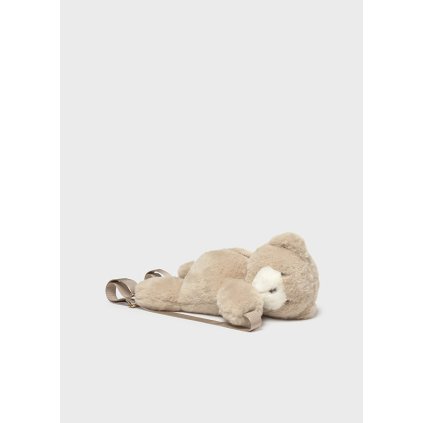 Kožušiková dievčenská kabelka Macko - Béžová (Veľkosť UNI)