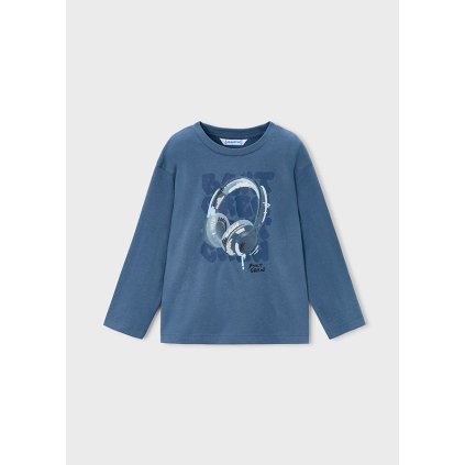 MAYORAL chlapčenské tričko s dlhým rukávom - Sivá (Veľkosť 128)