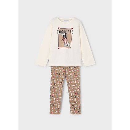 MAYORAL dievčenský set tričko + legíny - Mnohofarebné (Veľkosť 140)