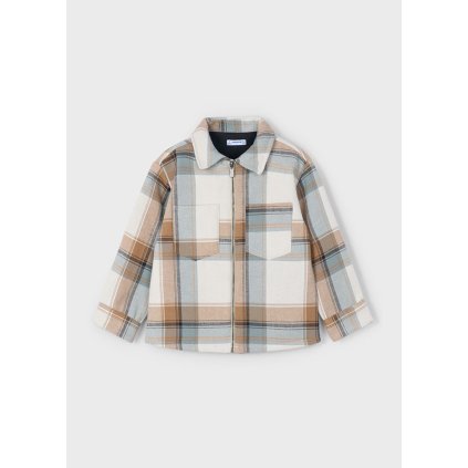 MAYORAL chlapčenský košeľový prechodný kabát - Béžová (Veľkosť 134)