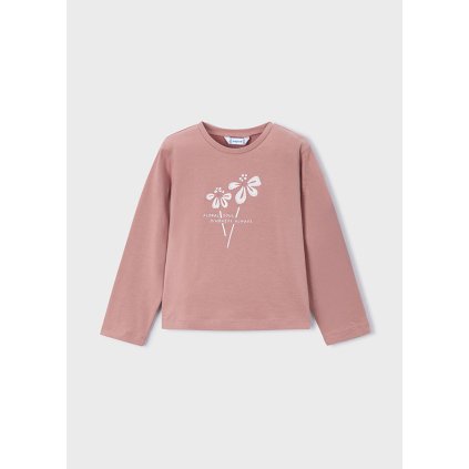 MAYORAL basic dievčenské tričko s dlhým rukávom - Ružová (Veľkosť 140)