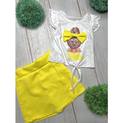 2 dielny dievčenský set - Žltá (Veľkosť 152/158)