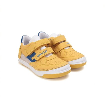 Chlapčenská kožená obuv D.D.STEP - Žltá (Veľkosť 25)