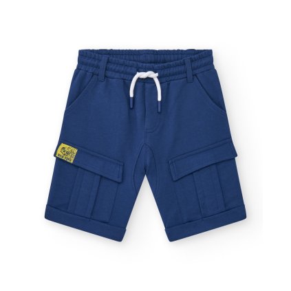 Chlapčenské bavlnené krátke nohavice - Modrá (Veľkosť 152)