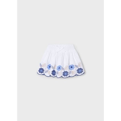 Dievčenská sukňa s kvetmi - Biela (Veľkosť 140)