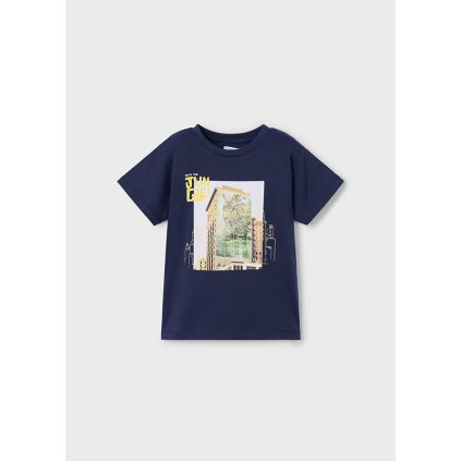 Chlapčenské tričko s krátkym rukávom - Modrá (Veľkosť 110)