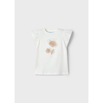 Dievčenské tričko s aplikáciou - Cream (Veľkosť 98)