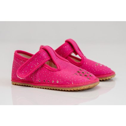Barefoot dievčenské papuče - Ružová (Veľkosť 31)