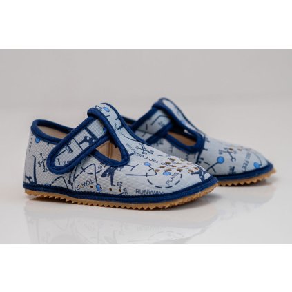 Barefoot chlapčenské papuče - Modrá (Veľkosť 23)