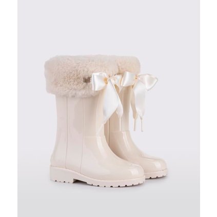 Dievčenské gumáky IGOR s mašľou - Cream (Veľkosť 29)