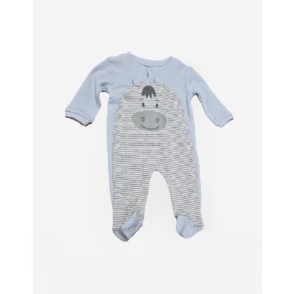 Bavlnené chlapčenské dupačky - Modrá (Veľkosť 80)