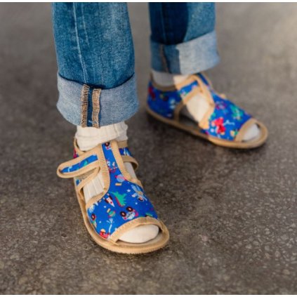 Detské barefoot prezúvky MILASH - SLIM - Modrá (Veľkosť 30)