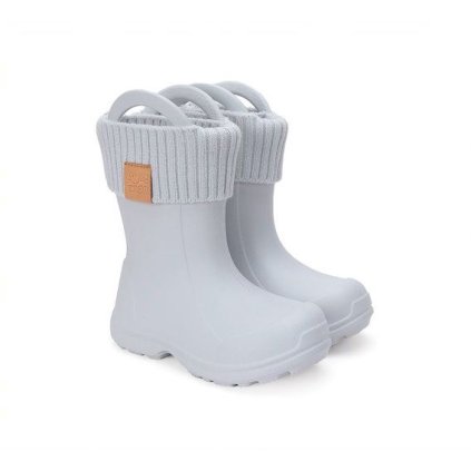 Ultraľahké zateplené gumáky D.D.STEP - Sivá (Veľkosť 32/33)