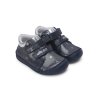 BAREFOOT kožená dievčenská obuv DDSTEP - Modrá (Veľkosť 24)
