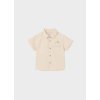 MAYORAL chlapčenská košeľa s krátkym rukávom - Cream (Veľkosť 86)
