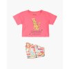 2 dielny dievčenský letný set - malina (Veľkosť 98)
