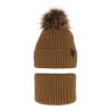 Chlapčenská zimná čiapka s nákrčníkom (Veľkosť 4-10 rokov, Farba Hnedá)