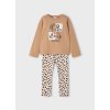 MAYORAL dievčenský set tričko + legíny - Béžová (Veľkosť 140)