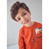 MAYORAL chlapčenské tričko s dlhým rukávom - Oranžová (Veľkosť 140)