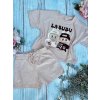 2 dielny dievčenský letný set LABUBU - Béžová (Veľkosť 98/104)