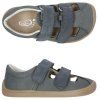 Chlapčenské celokožené barefoot sandále SLIM - Sivá (Veľkosť 30)