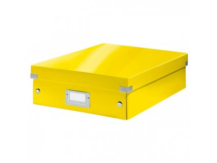 Stredná organizačná krabica Click & Store žltá