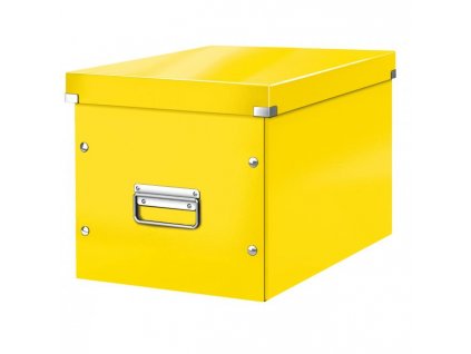 Štvorcová krabica Click & Store A4 žltá