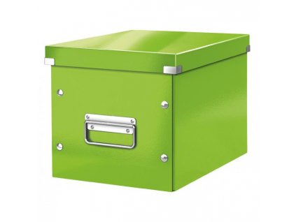 Štvorcová krabica A5 (M) Click & Store metalická zelená