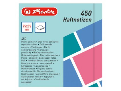 Bloček Herlitz Color Blocking 75x75mm 450 listov farebný