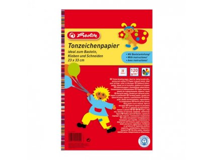 Farebný papier Herlitz 20 listov 33x23cm lep.blok 120g