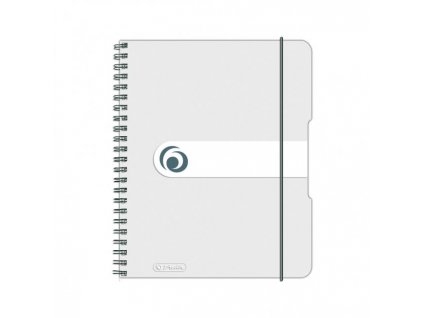 Blok poznámkový štvorčekový Herlitz Easy Orga A5 80 listov transparentný biely