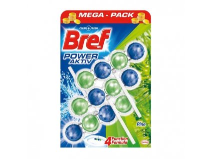 Bref Power Aktiv WC závesný blok tuhý 3 x 50 g Borovica