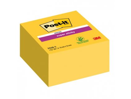 Bloček kocka Post-it Super Sticky 76x76mm žltá 350l