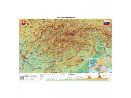 Mapa Slovensko-geografická B1 formát